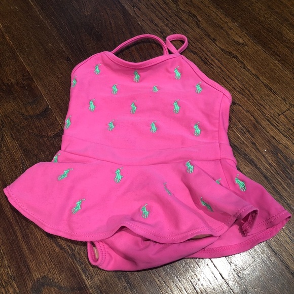 Ralph Lauren green pony 9 month bathing suit 👙 - Picture 1 of 3